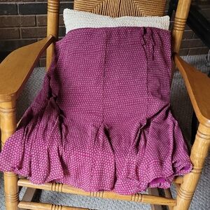 Apostrophe woman chiffon godet skirt, berry/chip, size 16W